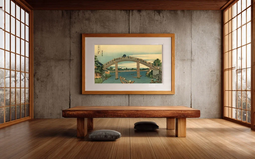 Hokusai 36 Views No.09 - #009 Under Mannen Bridge at Fukagawa – Hokus
